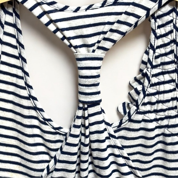 Striped Racerback Top with Ruffle Detail - Picture 7 of 10